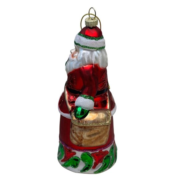 2012 Jim Shore Holiday Living Dashaway Santa Glass Christmas Ornament 0388664 - Picture 7 of 10